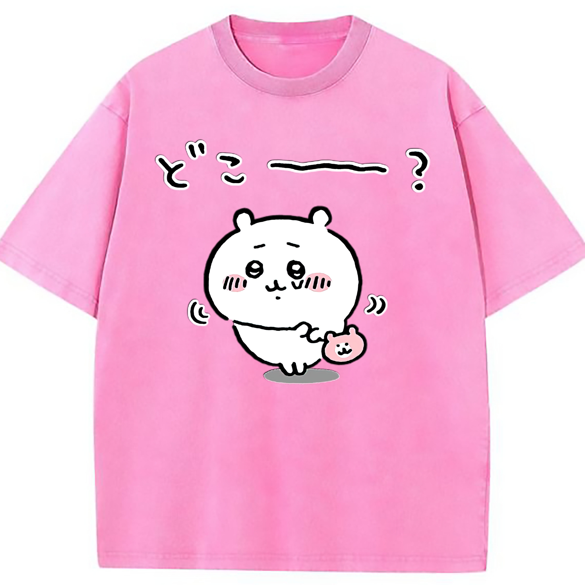 （画像用） ちいかわ ちいかわ Chii-kawa chiikawa 綿100% ヴィンテージ風 半袖Tシャツ（フロントプリント）